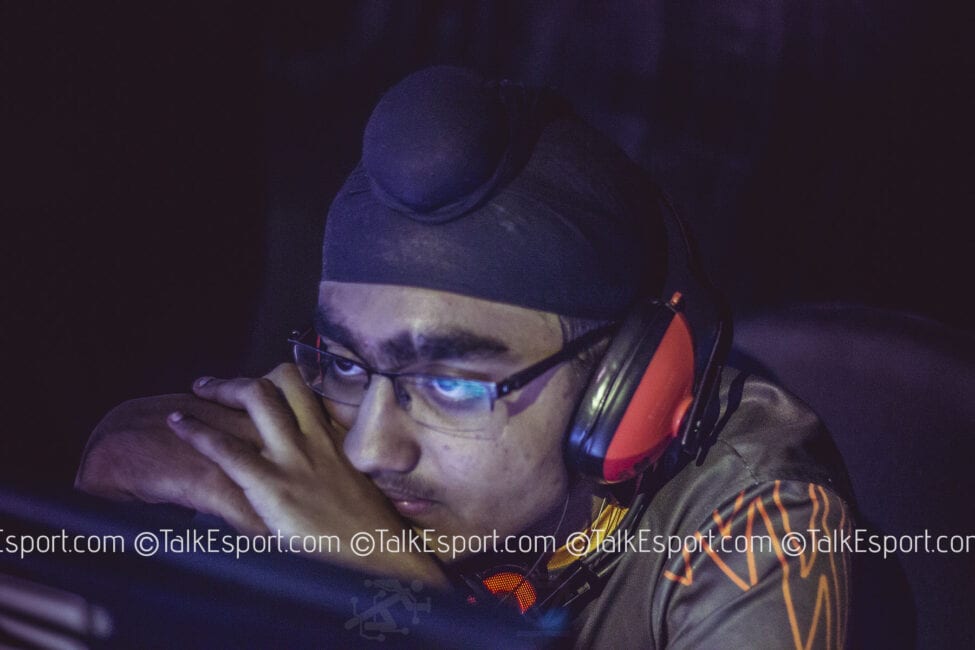 Simar 'psy' Sethi looked tense after losing the first map against Brutality