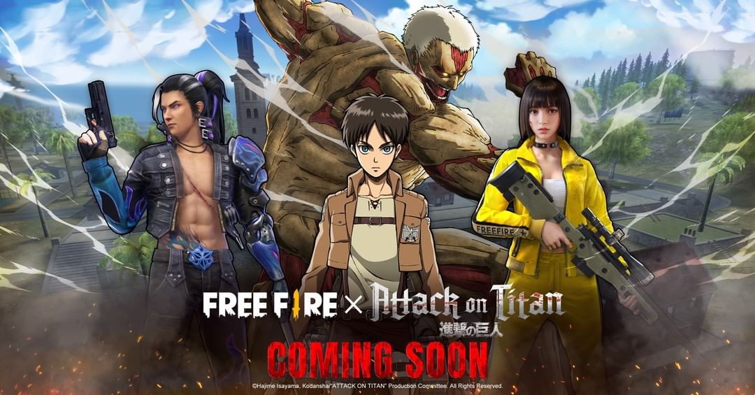 Free Fire Announces A Collaboration With Attack On Titan Talkesport