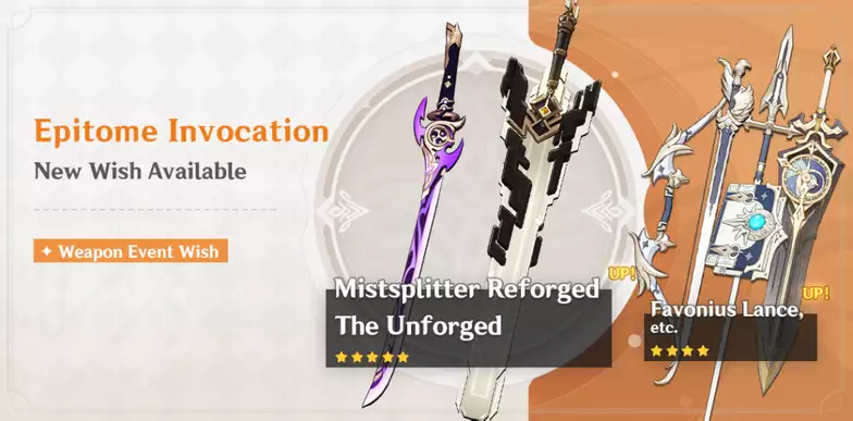 How to get Mistsplitter Reforged and The Unforged in Genshin Impact 2.6