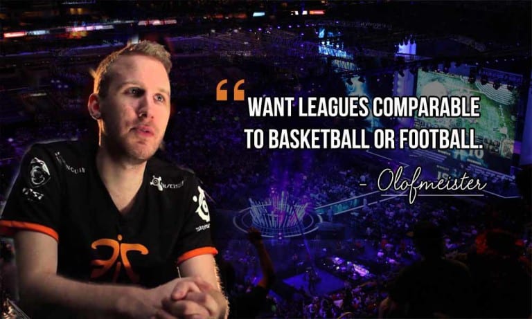 Want bigger leagues comparable to basketball or football: Olofmeister