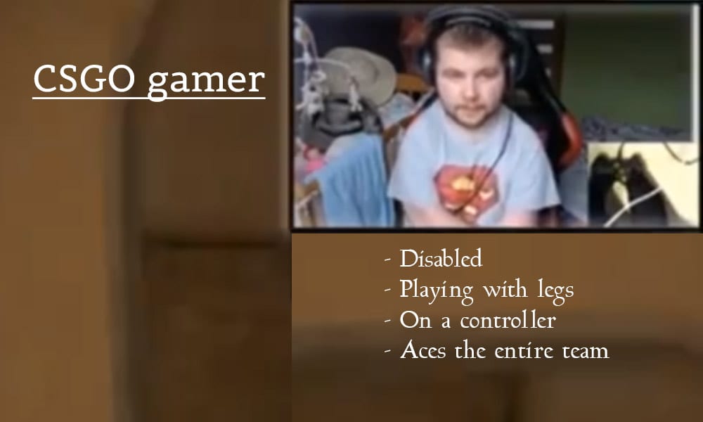 This disabled guy playing CSGO on a controller and rekting opponents deserves massive respect