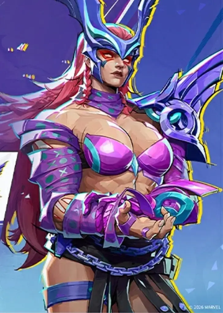 Angela in her Will of Galacta costume, the 4-hour Marvel Rivals Season 10.5 Twitch Drops reward