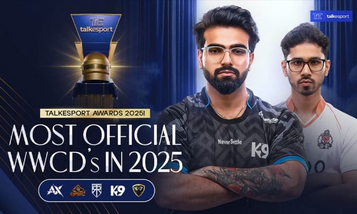 TalkEsport Awards 2025: Teams With the Most Official WWCDs in BGMI 2025
