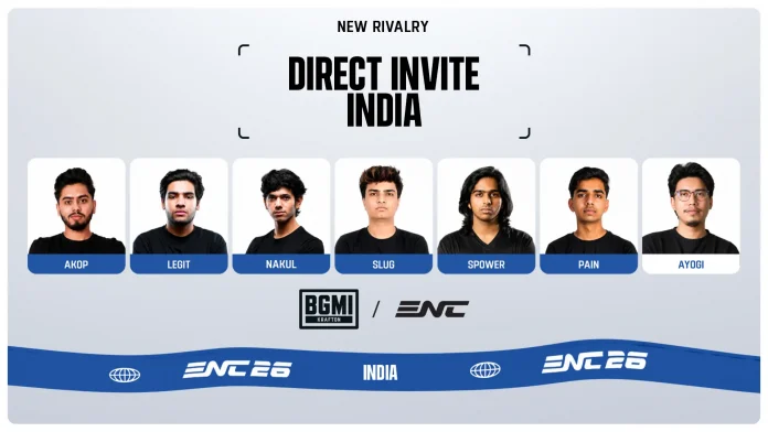 BGMI India Roster Revealed for Esports Nations Cup 2026