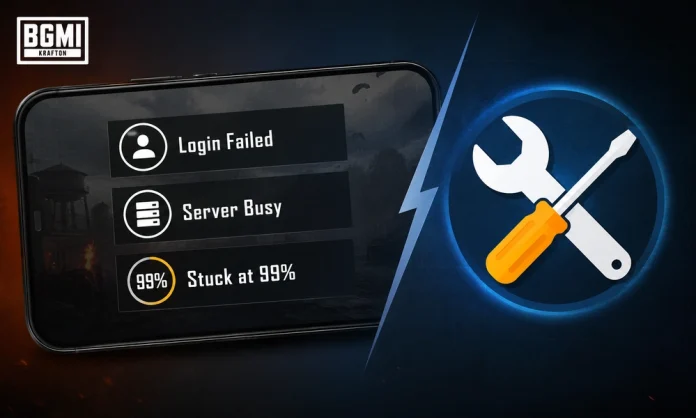 BGMI Login Failed, Server Busy and Stuck at 99% fixes