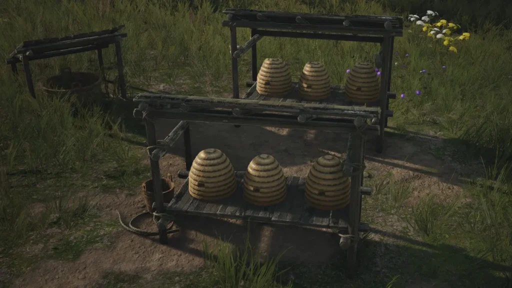 Beekeeping in Manor Lords apiary