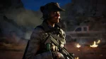Leaked promotional image for Call of Duty: Black Ops 6 showcasing the game's logo and a shadowy figure in a 1990s setting.