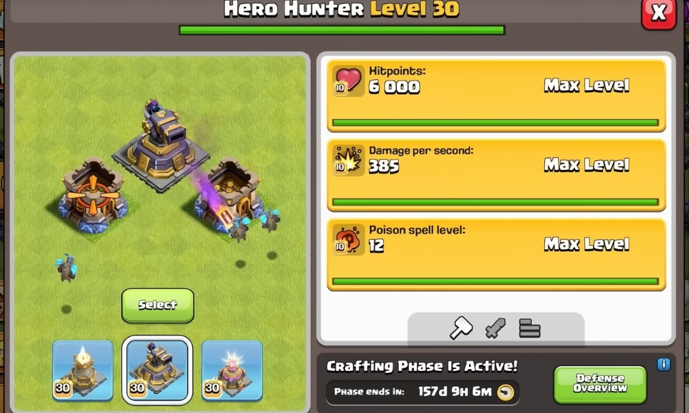 Clash of Clans New TH11+ Clashiversary Defense Hero Hunter