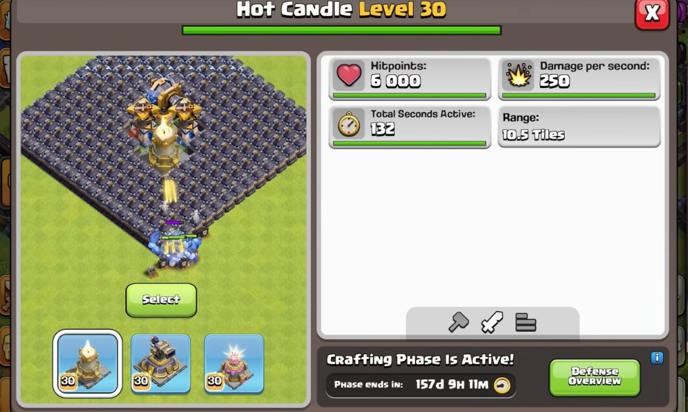 Clash of Clans New TH11+ Clashiversary Defense Hot Candle