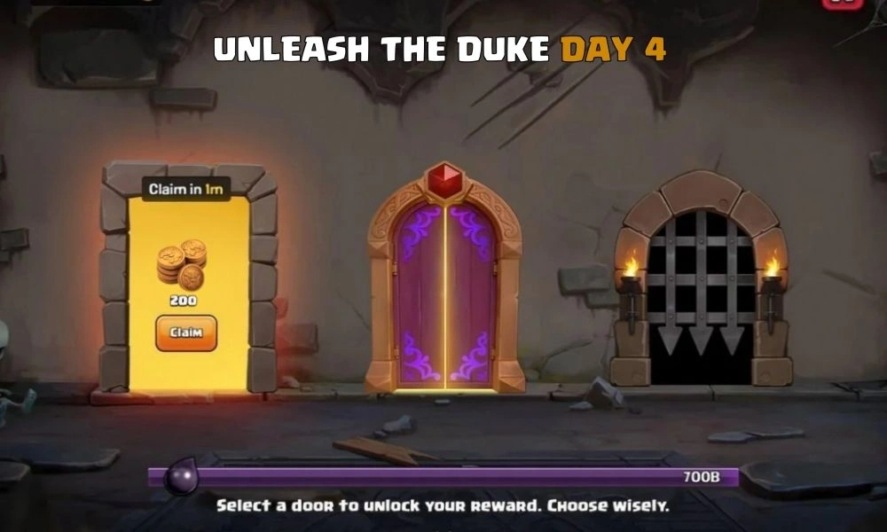Clash of Clans Unleash the Duke Day 4 Door 1 Reward