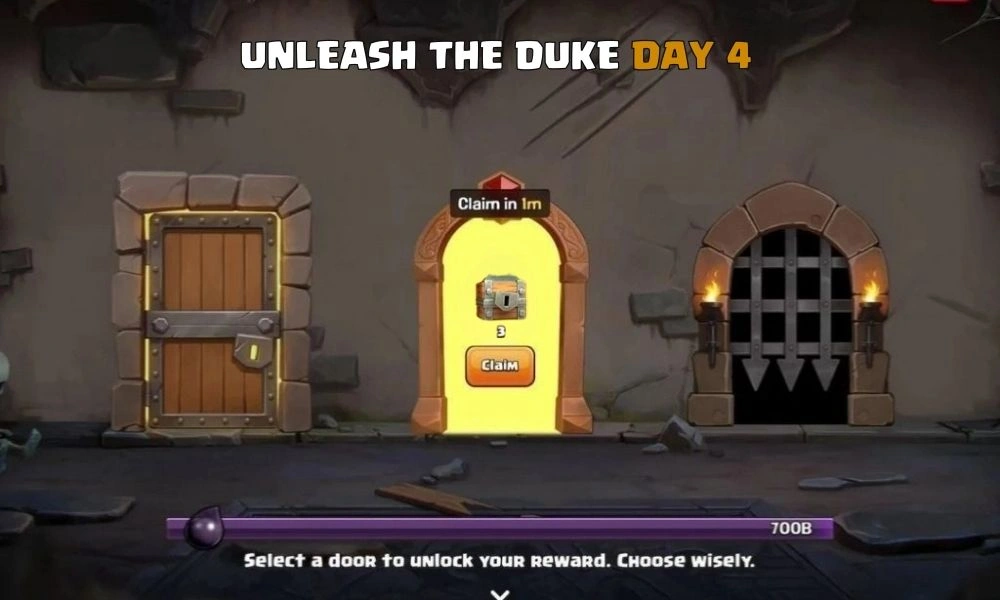 Clash of Clans entfesselt die Duke-Tag-4-Tür-2-Belohnung