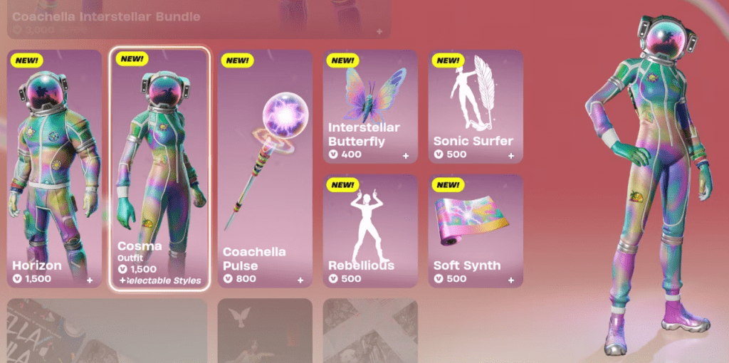 Coachella 2024 Skins in Fortnite