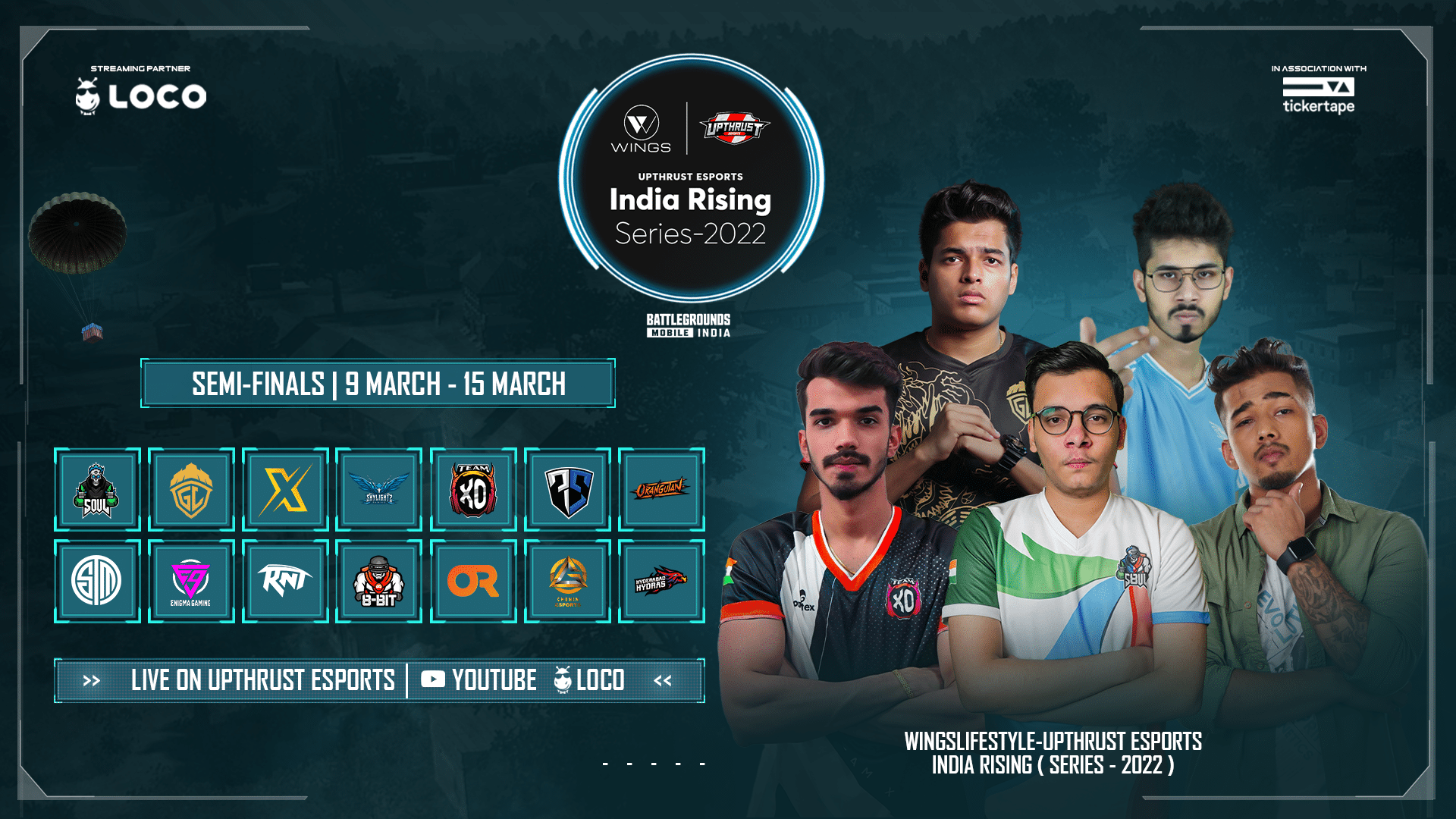 Upthrust Esports announce Wings Lifestyle India Series 2022