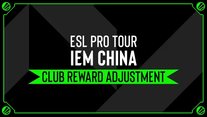 ESL Announces Club Rewards Update for IEM China 2026