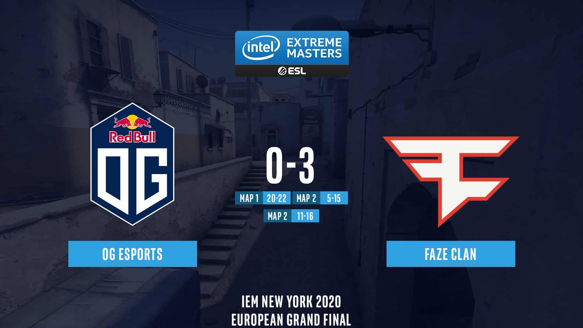 Faze Vs Og Faze Wins Iem New York 2020 Eu Csgo Finals
