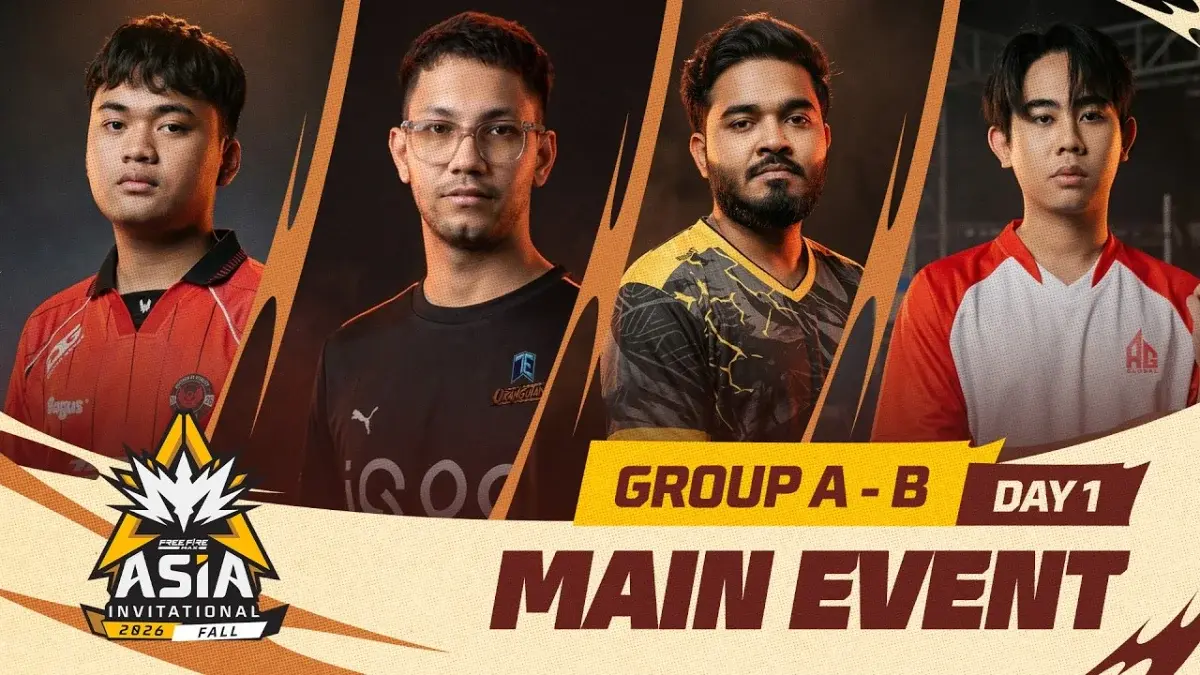FFMAI 2026 Fall Main Event Day 1 Group A vs B broadcast graphic