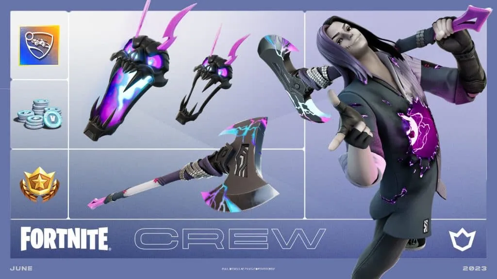 Fortnite Crew June 2023 Styx Skin Pack, Rewards, Battle Pass & Price