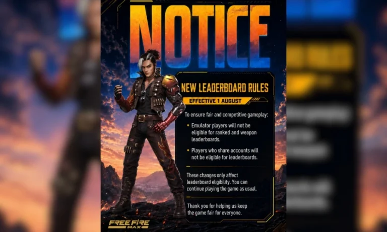 Free Fire MAX Bans Emulator Players from Ranked and Weapon Leaderboards