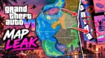 GTA 6 Collector's Edition double-sided Leonida map poster showing island labels