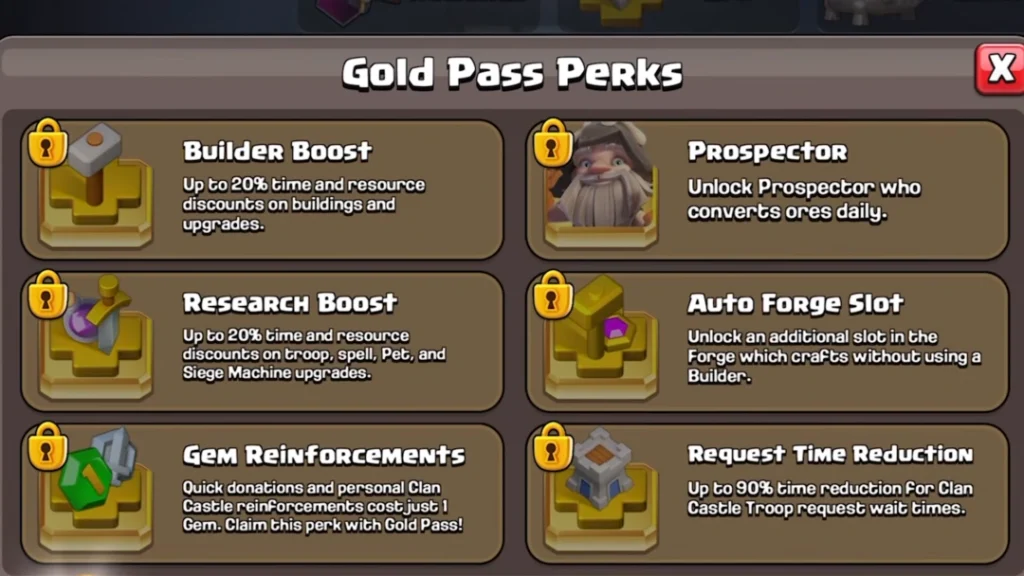 Clash of Clans Gold Pass 2.0