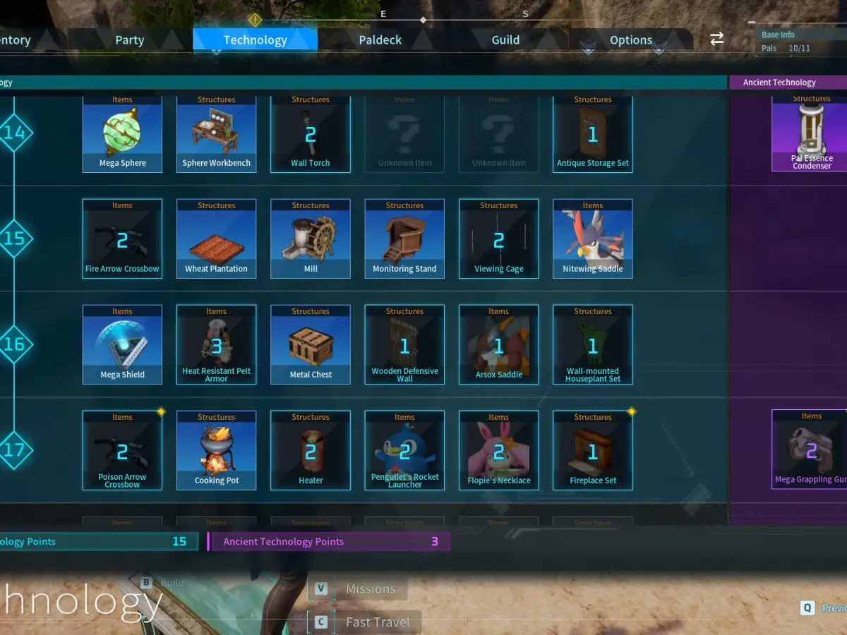 How To Get Ancient Technology Points in Palworld?