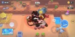 Squad Busters Hog Rider character attacking in-game with a determined expression.