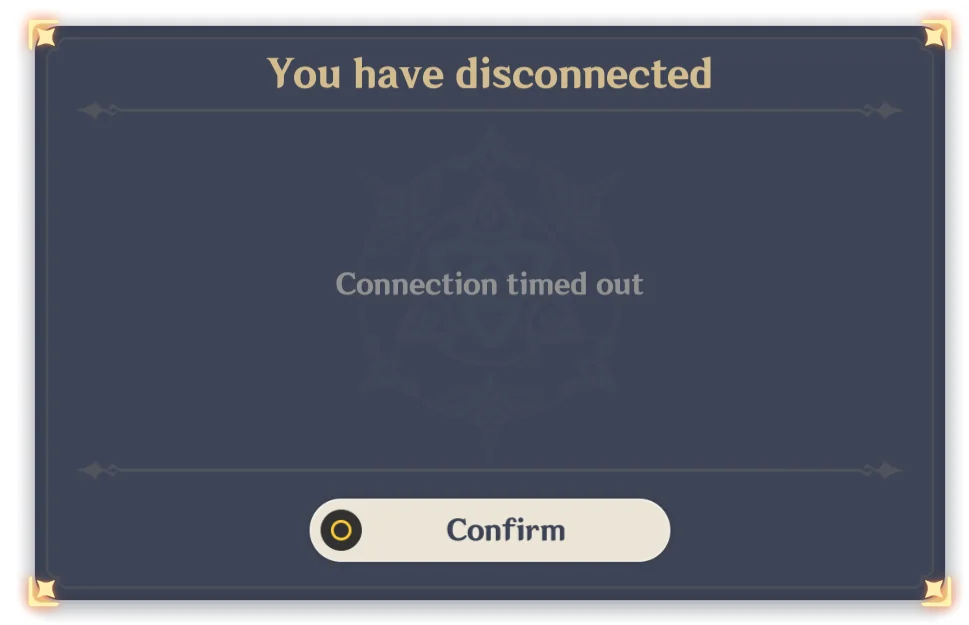 Genshin Impact Connection Timed Out Error