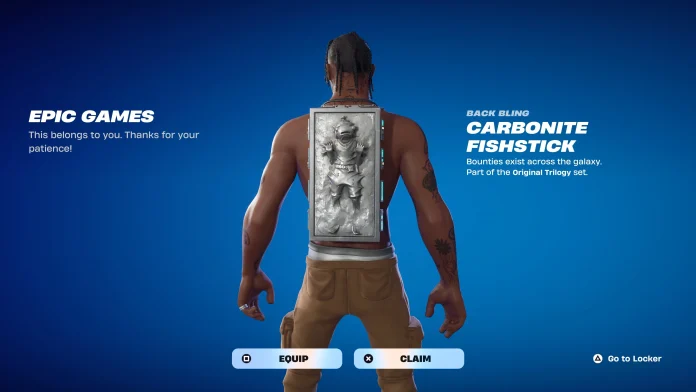 How to Get the Carbonite Fishstick Back Bling in Fortnite