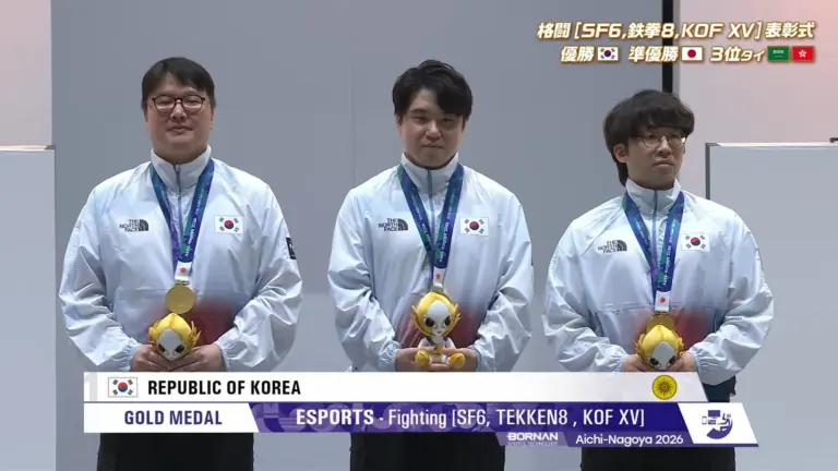 South Korea’s Arcade Generation Wins Asian Games Esports Gold Three Decades Later