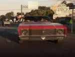 GTA 6 styled supercars with Leonida plates filmed by a camera car in Miami