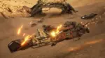 Star Wars Galactic Racer speeder crashing into a wall during a race