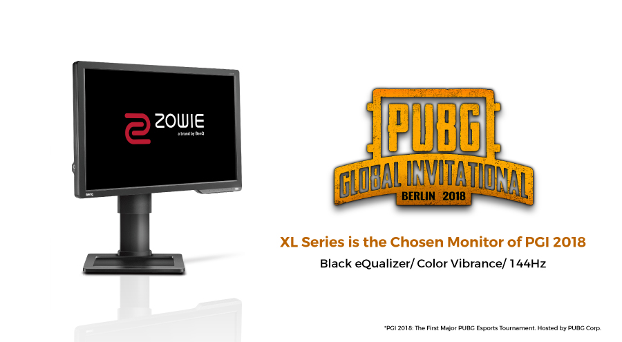 BenQ announces ZOWIE XL2411P as the chosen monitor of PUBG Global Invitational 2018