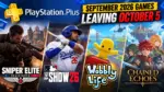 PS Plus September 2026 games leaving October 5, Sniper Elite Resistance, MLB The Show 26, Wobbly Life, Chained Echoes