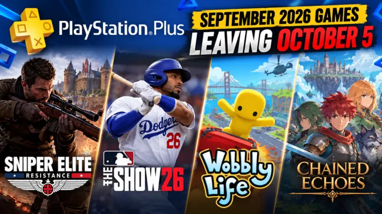 Last Chance: Claim These 4 PS Plus September 2026 Games Before October 5