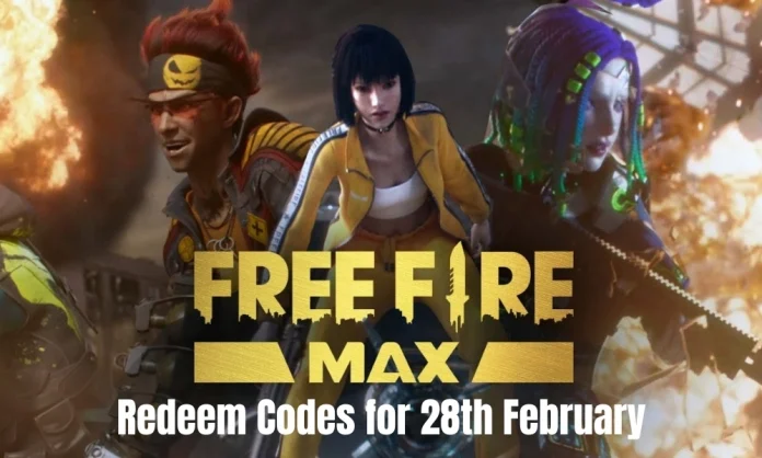Garena Free Fire MAX Redeem Codes for 28th February