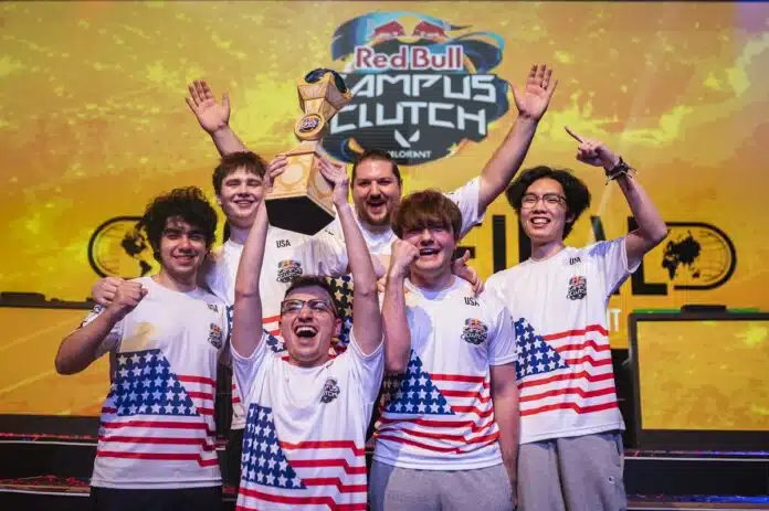 Team USA is seen during the prize giving of Red Bull Campus Clutch World Finals in Sao Paulo, Brazil on December 16, 2022