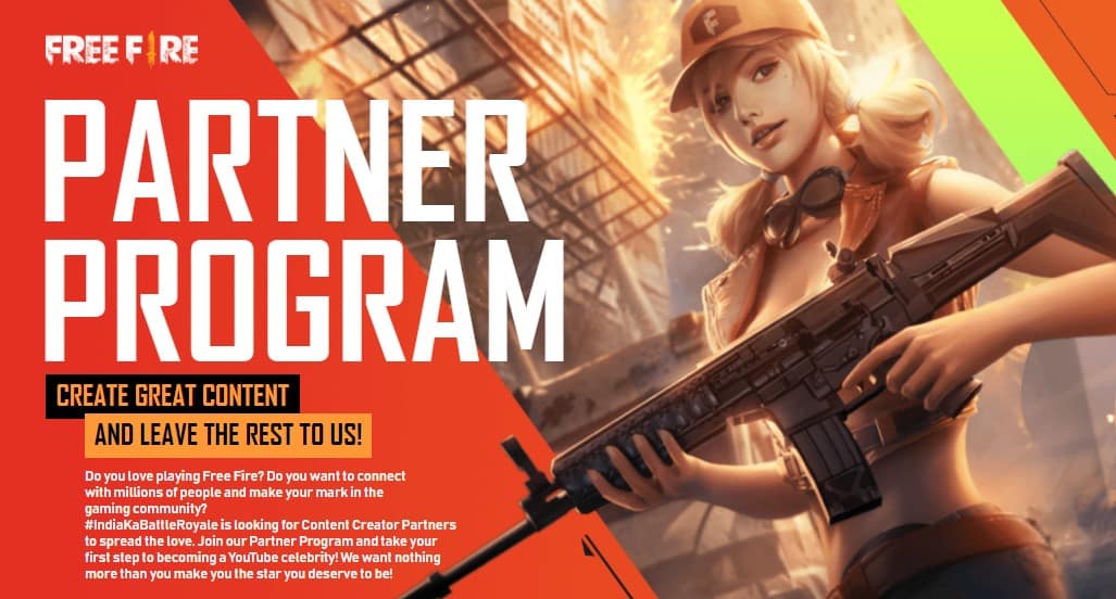 Garena announces “Free Fire Partner Program – How to apply, Eligibility and much more