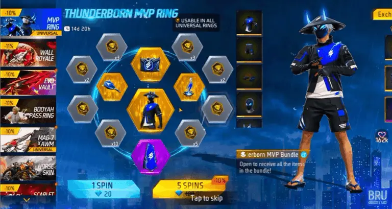 Free Fire MAX MVP Ring Event: Rewards, Spin Cost, Tokens, and More