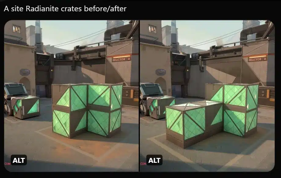 A site Radianite crates before/after In Bind