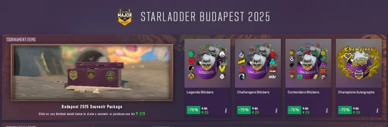 StarLadder Budapest Major Stickers Are Now 75% Off