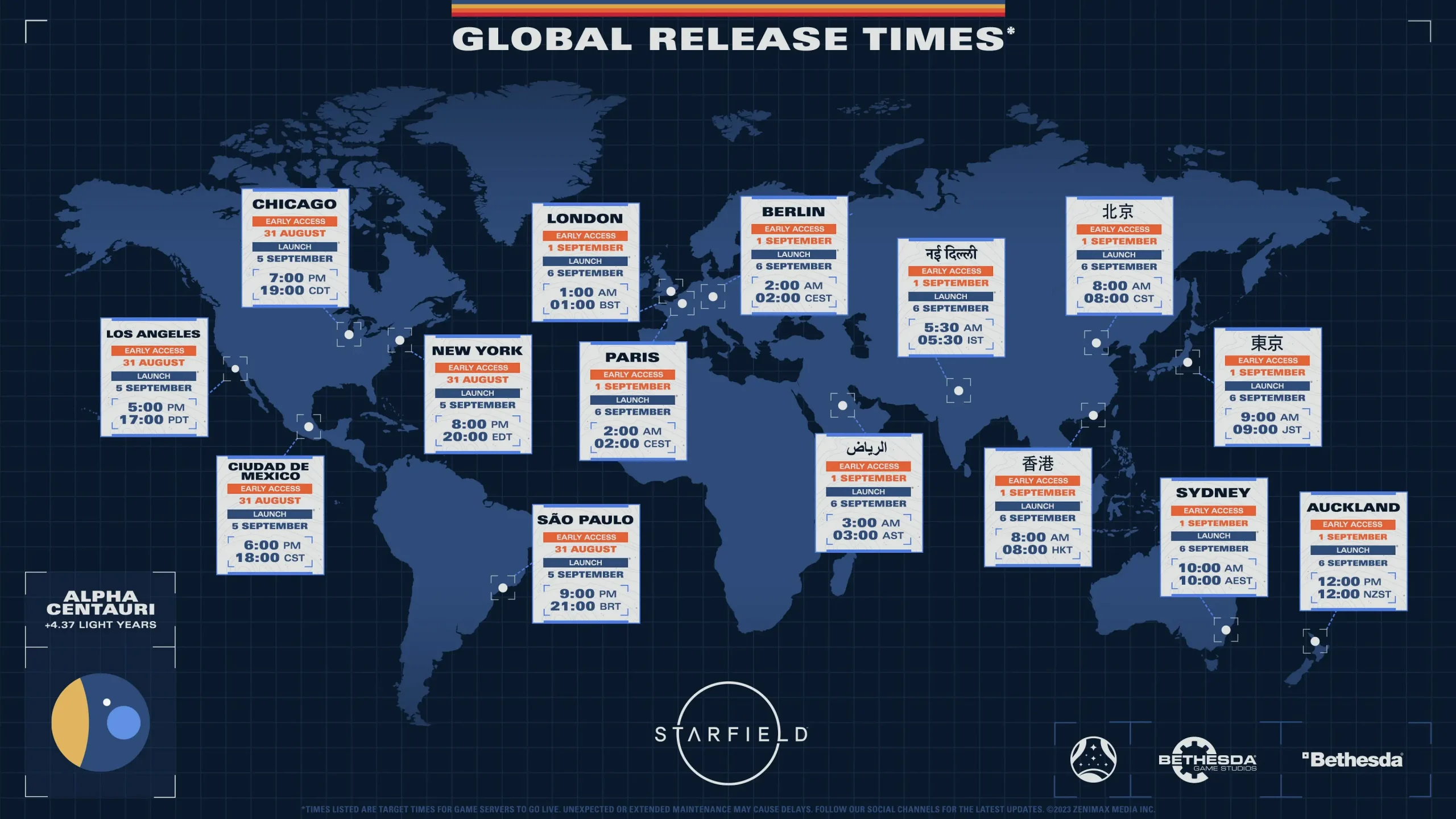 Starfield Global Release Times and PC Specs Confirmed