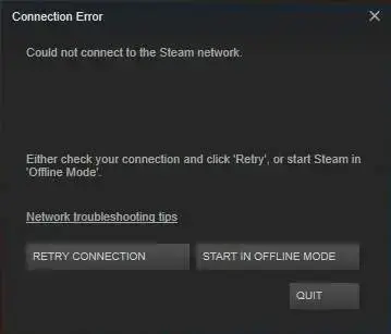 Steam client error message for players in Vietnam unable to download games in October 2026