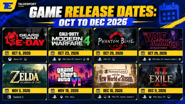 Upcoming Game Release Dates 2026: Every Big Game Coming in October, November and December