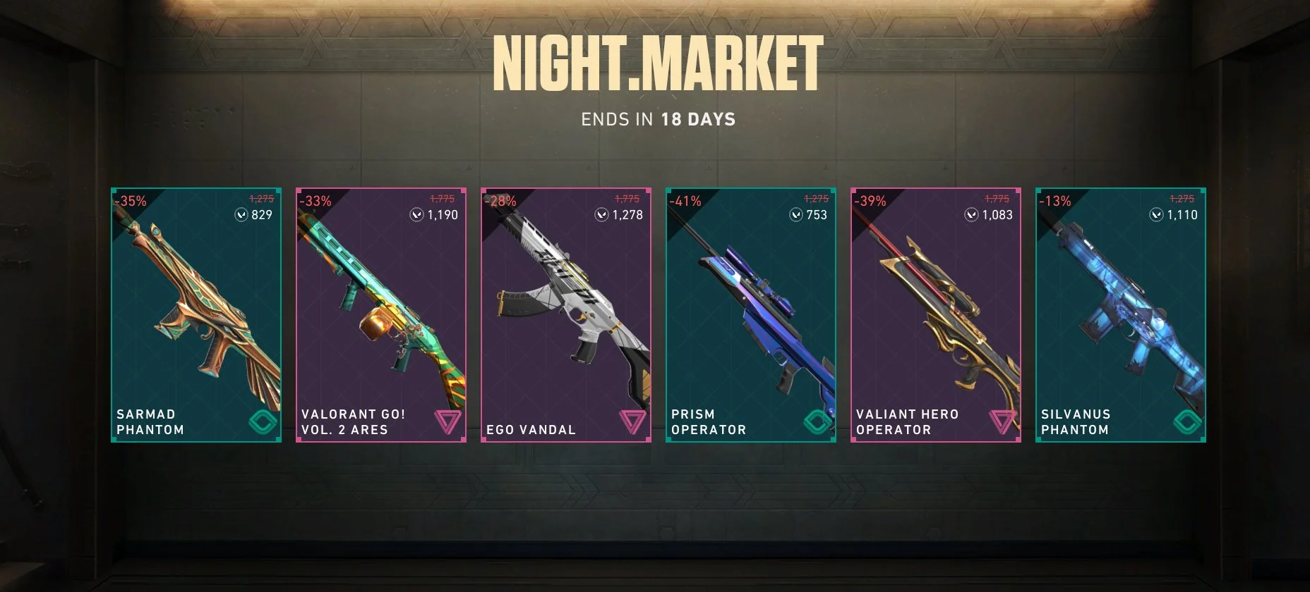 Top 5 Best Deals for Valorant Night Market