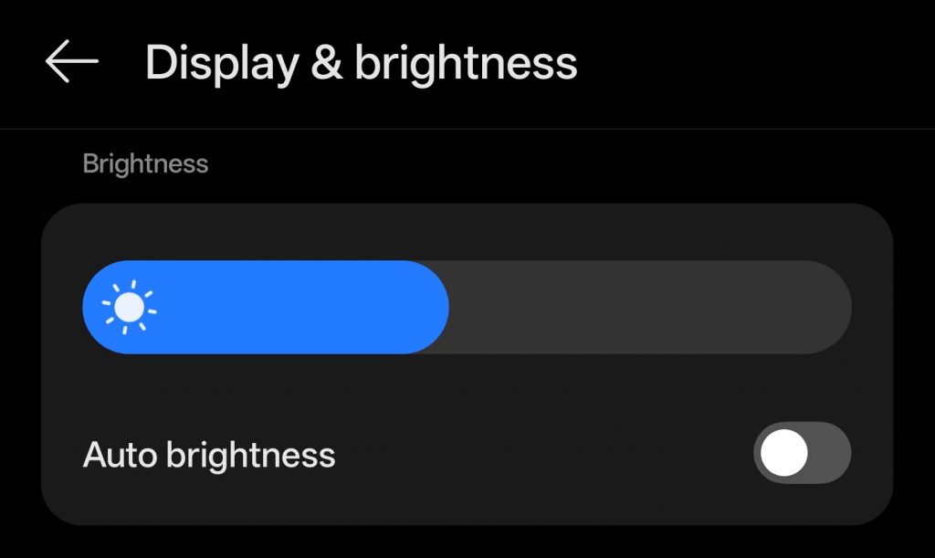 Turn Off Auto Brightness