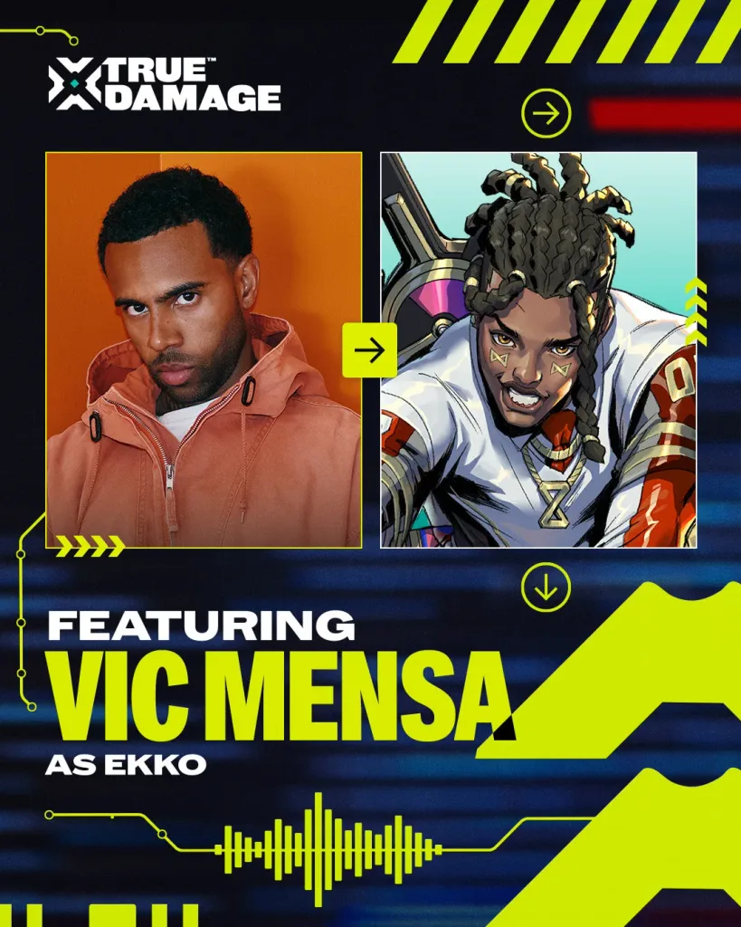 Vic Mensa featured as Ekko in Riot Games’ True Damage artwork.