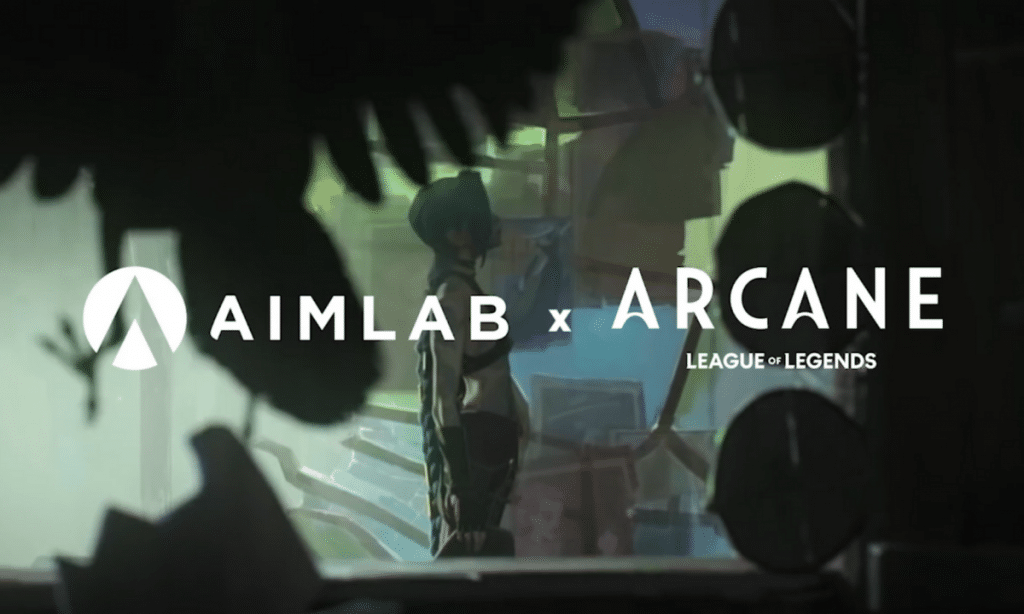 Aim Lab and Riot Games partnered for Arcane-themed items