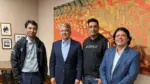 Anand Mahindra with members of the Let's Game Now team after Let's Game Now raised Rs 30 crore led by Anand Mahindra and Bestvantage Investments