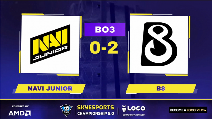 B8's Dominant Performance Over NAVI Junior in Skyesports Championship