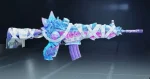 A close-up image of the BGMI M416 skin featuring the Mummy theme with bandages and hieroglyphics.